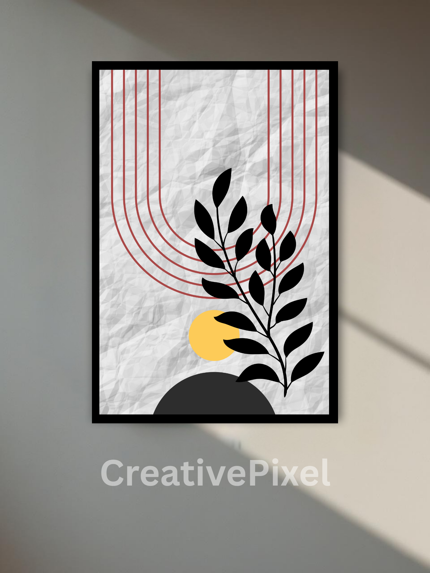 Minimalist Abstract Botanical Wall Art Set of 3 – Modern Printable Home Decor