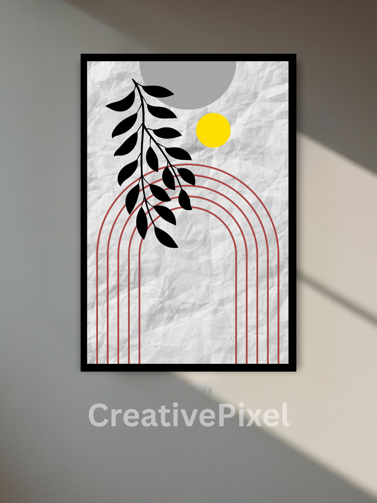 Minimalist Abstract Botanical Wall Art Set of 3 – Modern Printable Home Decor