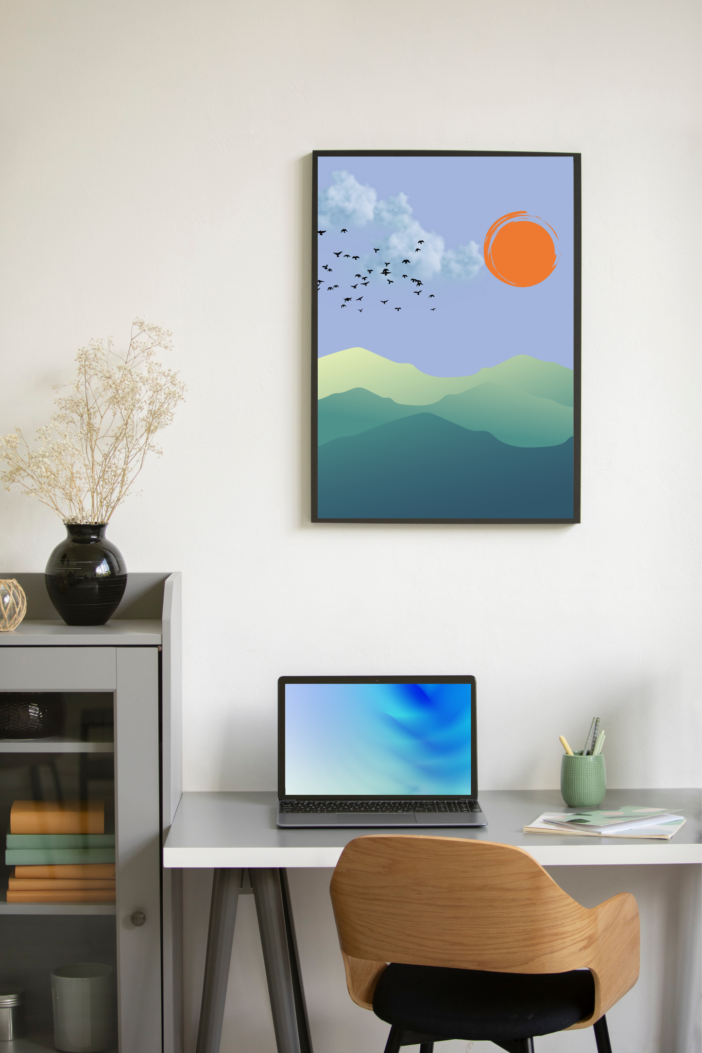 Nature Mountain Landscape Printable Wall Art – Set of 3 Digital Download Prints
