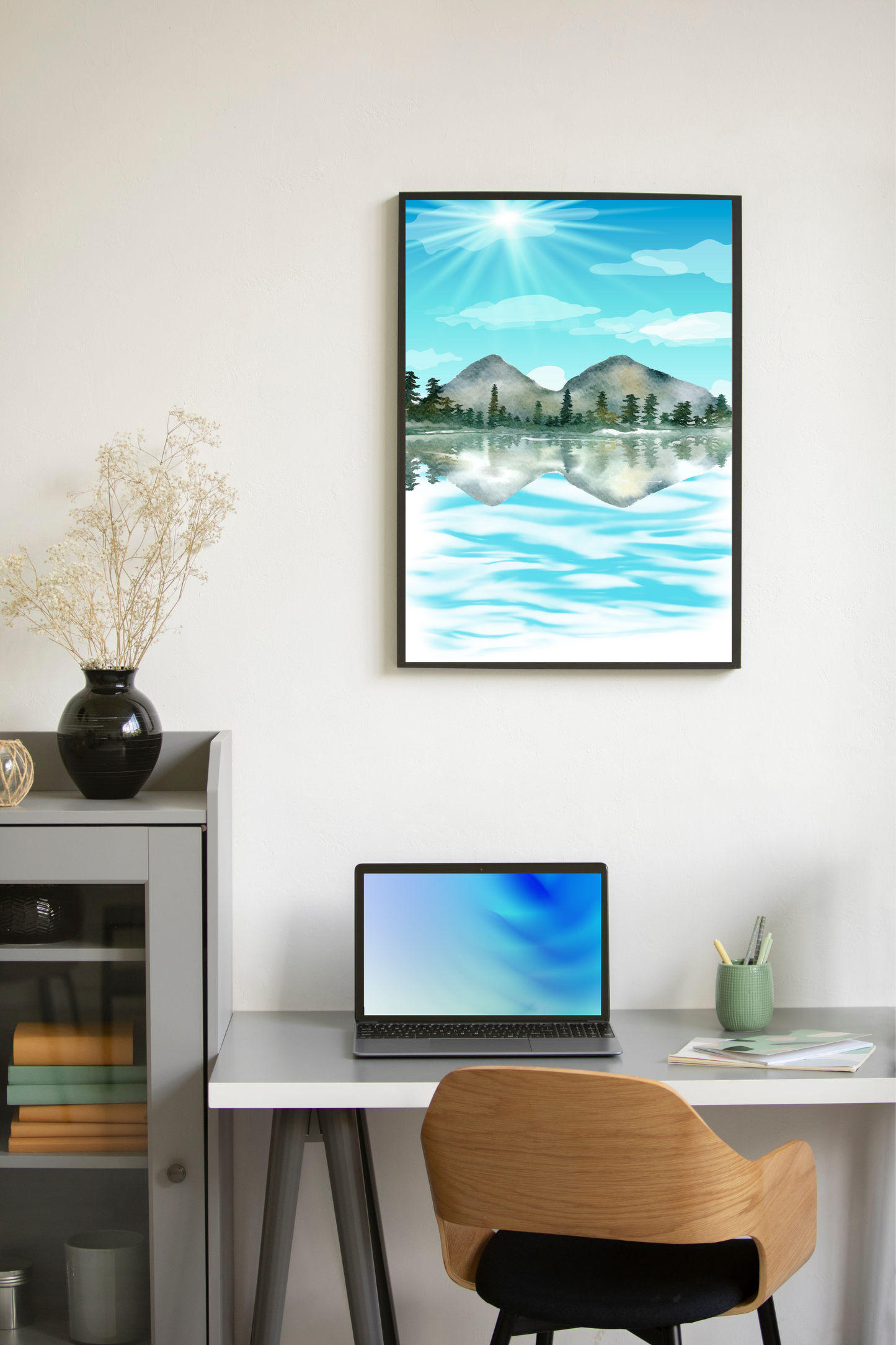 Nature Mountain Landscape Printable Wall Art – Set of 3 Digital Download Prints