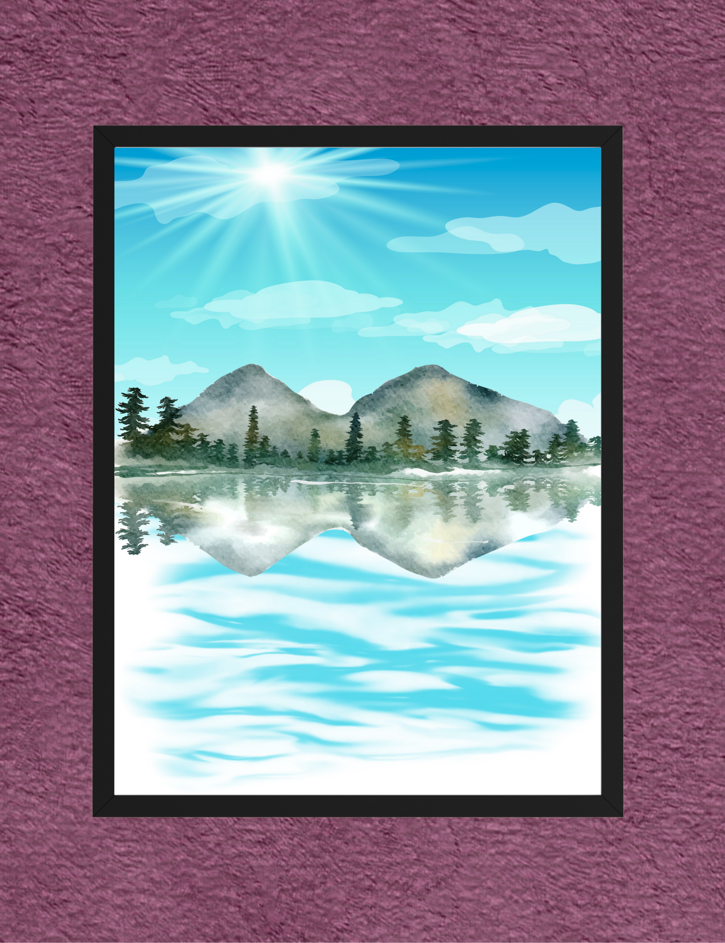 Nature Mountain Landscape Printable Wall Art – Set of 3 Digital Download Prints