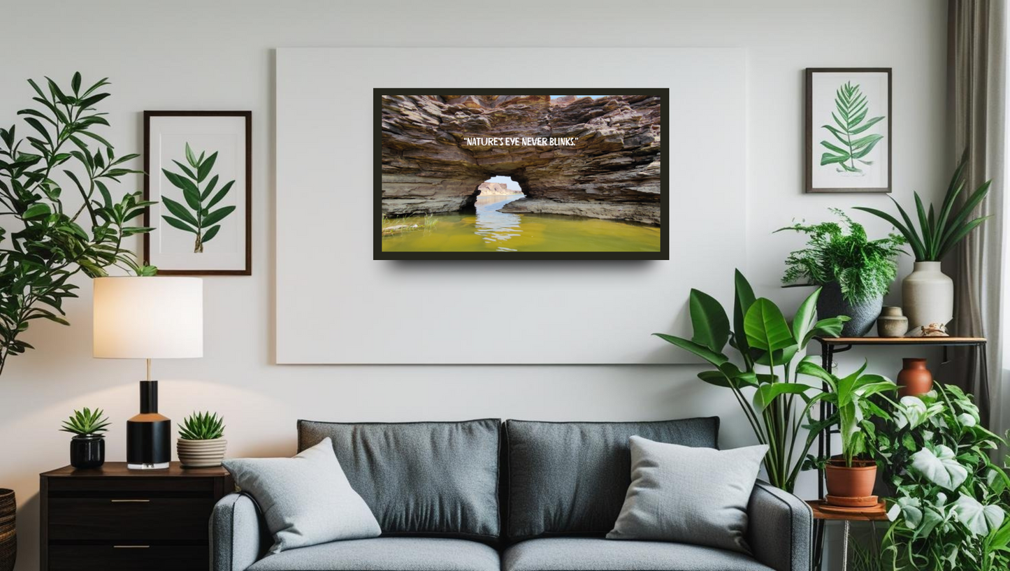 Nature’s Eye Wall Art Print – Scenic Rock Formation Landscape Photography for Home & Office Decor | Digital Download