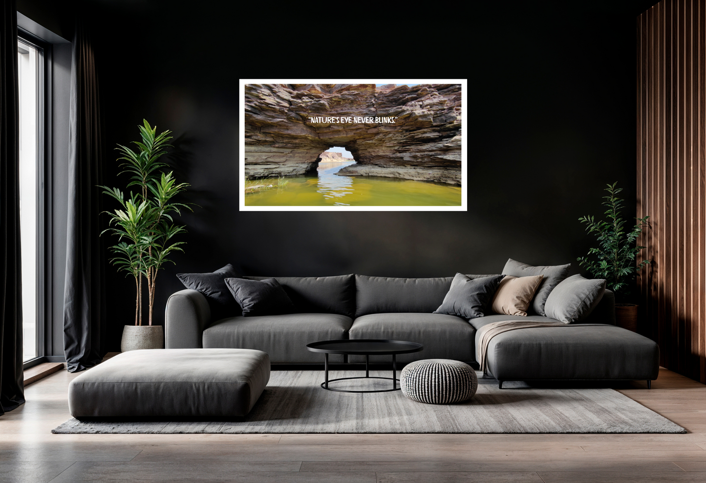 Nature’s Eye Wall Art Print – Scenic Rock Formation Landscape Photography for Home & Office Decor | Digital Download