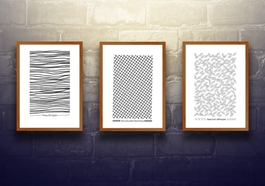 Modern Minimalist Trio – Balance, Structure, and Nature in harmony. Digital Download