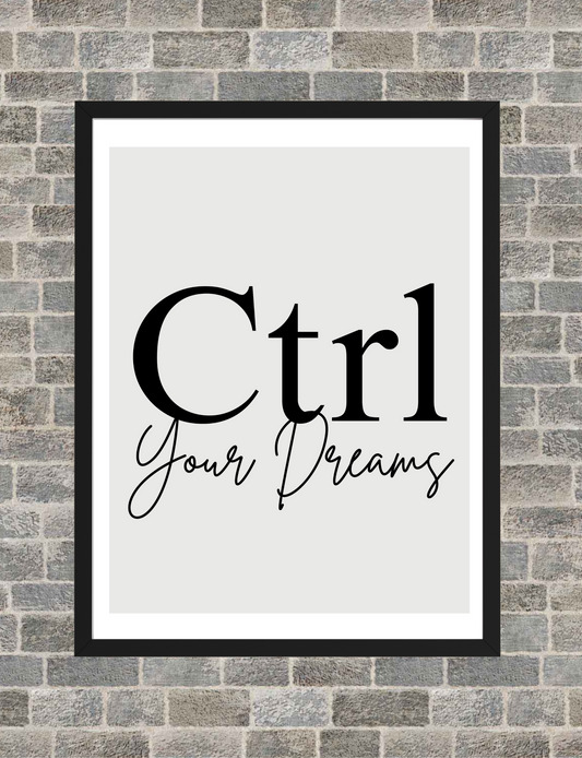 Ctrl Alt Del प्रेरक दीवार कला - कार्यालय और घर की सजावट के लिए आधुनिक न्यूनतम प्रिंट करने योग्य पोस्टर