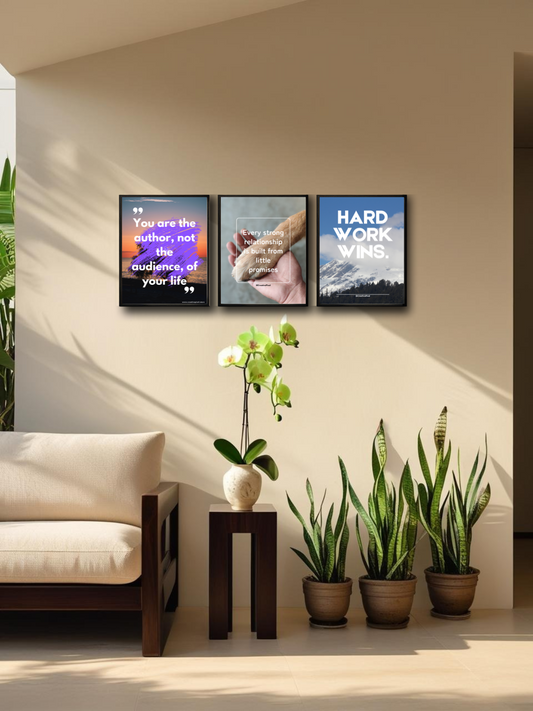 Motivational Quote Wall Art Set of 3 | Modern Printable Posters | Inspirational Home & Office Decor