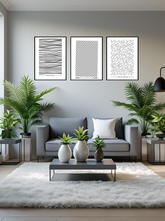 Modern Minimalist Trio – Balance, Structure, and Nature in harmony. Digital Download